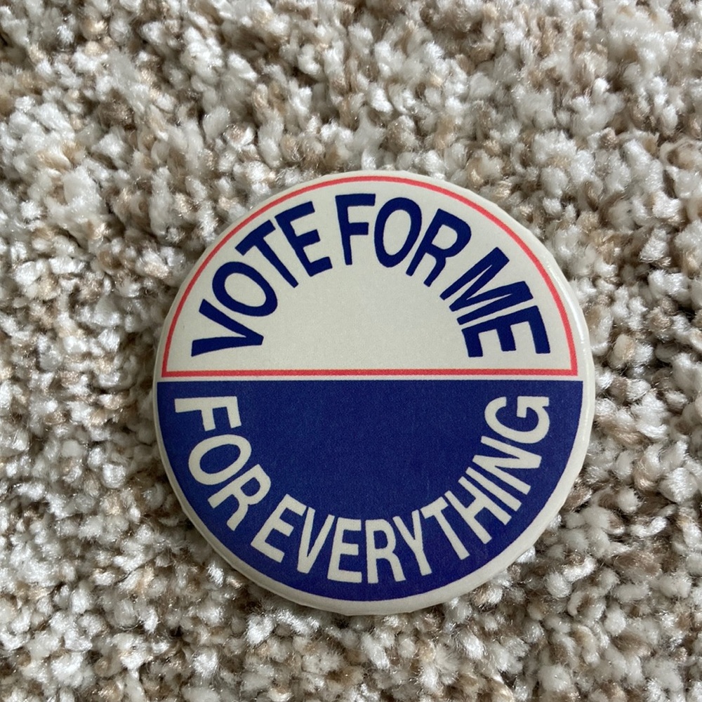 Taylor Swift Vote for Me for Everything pin